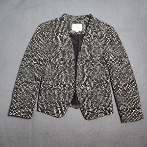 Ann Taylor LOFT Women XSP Black Polka Dot Blazer